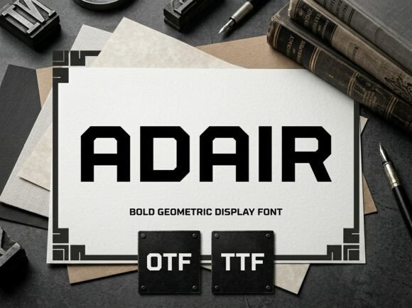 Adair: A Bold Display Font for Creative Projects