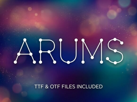 Arums Font: Celestial Display Type