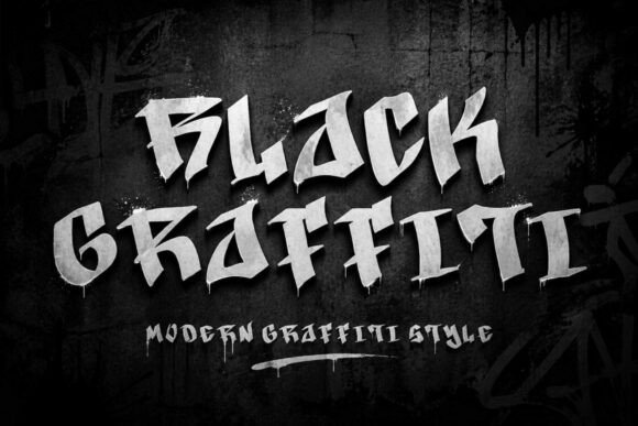 Black Graffiti Font