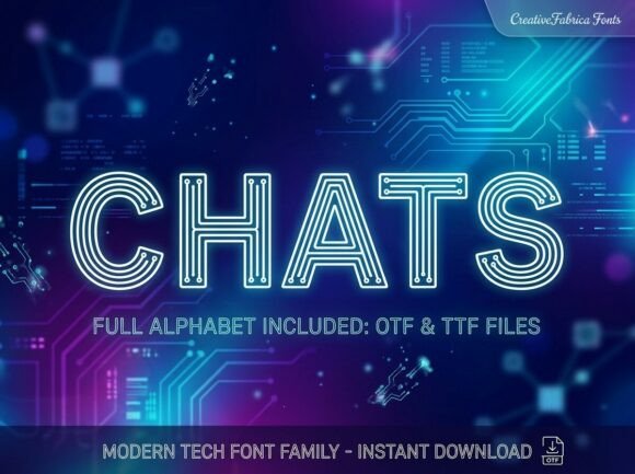 Chats Font: High-Tech Display Type