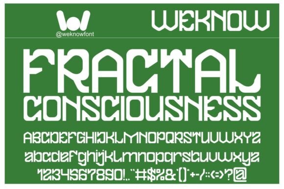 Fractal Consciousness Font