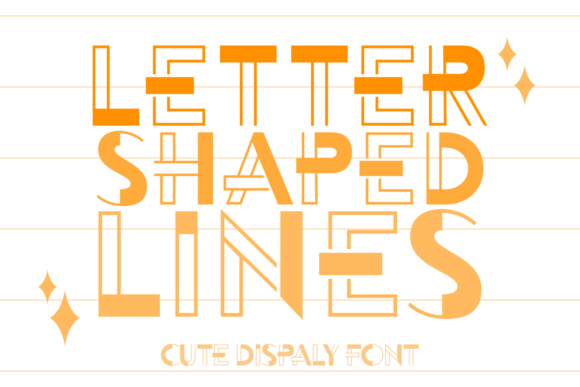 Letter Shaped Lines Font