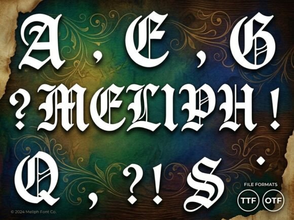 Meliph Font: Bold Display Type