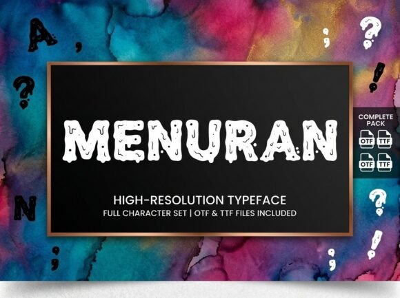 Menur: A Bold Display Font for Creative Projects