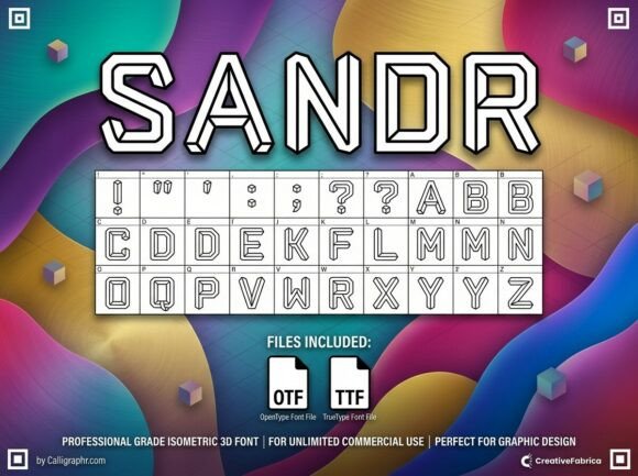 Sandr: Modern Display Font for Crafters